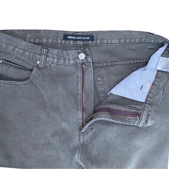 ๐ค VERSACE Jeans Couture ๐ฎ๐น Vintage Designer Grey Pants | Size 36 / IT 50 | ๐๐ฅ - Picture 5 of 10